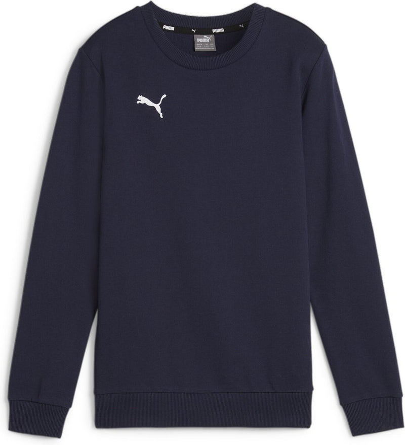 Puma teamgoal casuals crew neck sweat jr jongens sporttrui - navy- white