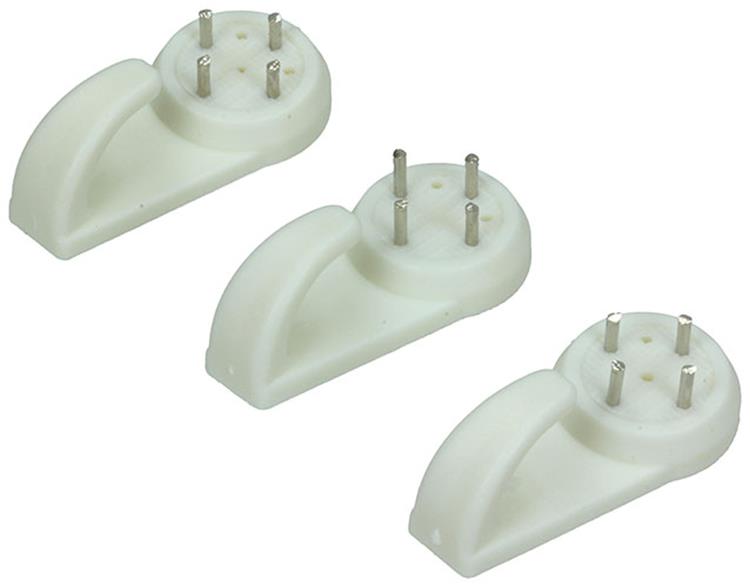 Mack 1017845 - gancho hormigón plástico 3uds 40mm | 10 piezas