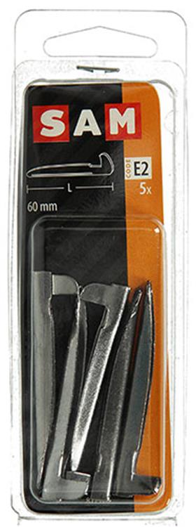 Mack 1019711 - gancho de pared acero azul endurecido 5 piezas 60 mm | 10 piezas