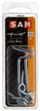Mack 1017849 - Gancho de viento de acero galvanizado 2 piezas 4,0 x 80 mm | 5 piezas
