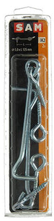 Mack 1017851 - gancho de viento de acero galvanizado 2 piezas 5,0 x 125 mm | 5 piezas