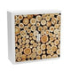 Armadio con ante a rulli paperflow logs marrone, bianco