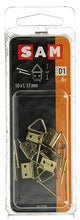 Mack 1017858 - percha de marco acero latonado 6 piezas 10 x 17 mm | 10 piezas