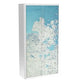 Armario con puerta enrollable paperflow continente azul, blanco