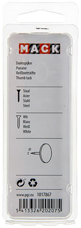 Mack 1017867 - miniatura acero blanco 60 piezas | 10 piezas