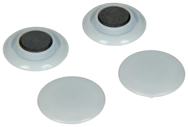 Mack 1017872 - imán para pizarra plástico blanco 4 piezas 30 mm | 10 piezas