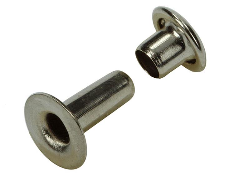 Mack 1019722 - remache de latón niquelado 10 piezas 3,3 x 9,0 mm | 10 piezas
