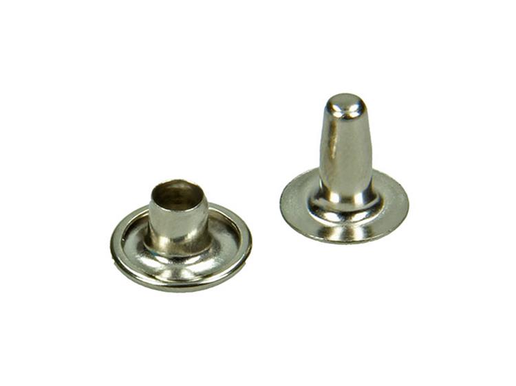 Mack 1019723 - remache de latón niquelado 6 piezas 4,2 x 10 mm | 10 piezas
