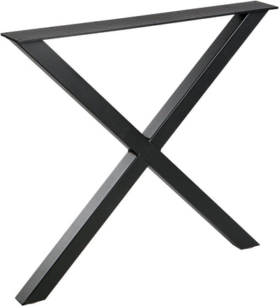 Woood tablo x-leg 1 piece - metal - black - 72x79x10