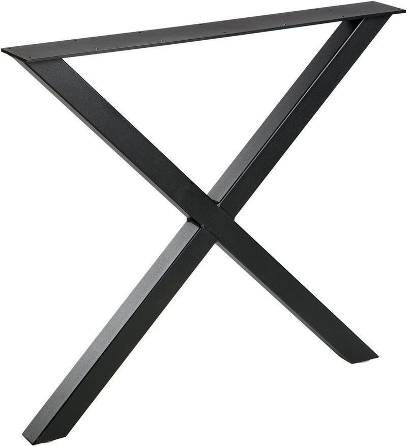 Wood tablo x-leg 1 pezzo - metallo - nero - 72x79x10