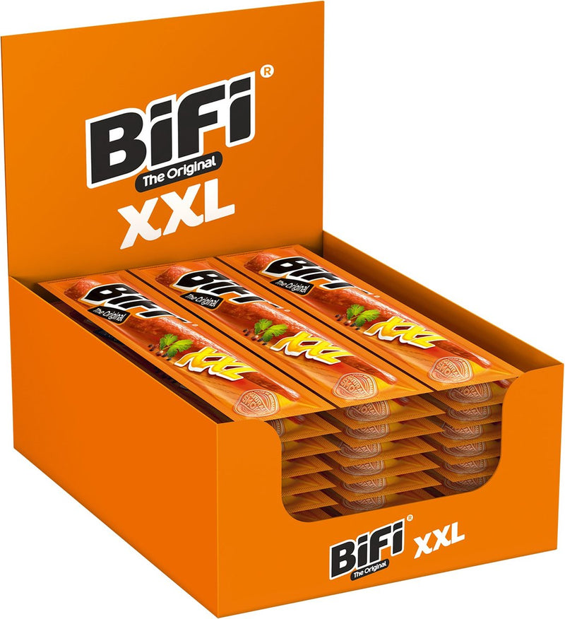 Bifi original xxl - bastoncini di salame extra large - spuntino di carne ideale - per metà, in viaggio o nel cestino del pranzo - 30x40g
