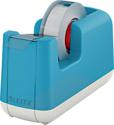 Comodo porta nastro adesivo Leitz - dispenser per nastro adesivo con nastro adesivo - ideale per l'home office che lavora da casa - blu sereno