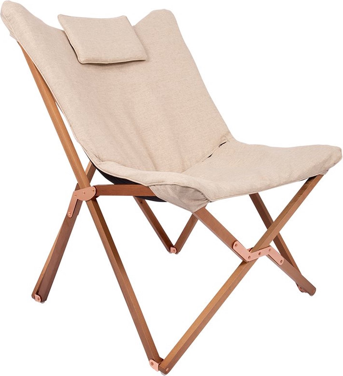 Bo-camp - urban outdoor - relaxstoel - bloomsbury - l - oxford polyester - beige