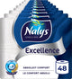 Nalys excellence toiletpapier - 48 rollen - wit maxi vellen (5-laags) - voordeelverpakking - papieren verpakking