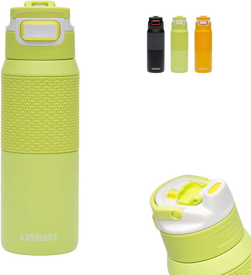 Borraccia termica Kambukka Elton 750ml - Mojito Summer con coperchio 3 in 1 e facile pulizia - verde fluorescente