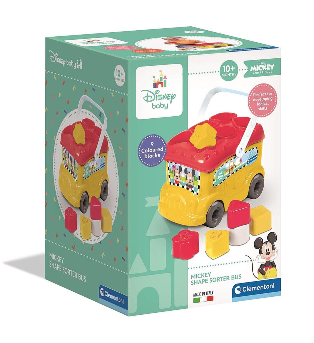 Clementoni baby – caja forma mickey mouse – caja de bloques – juguetes para bebes – bloques para bebes a partir de 10 meses