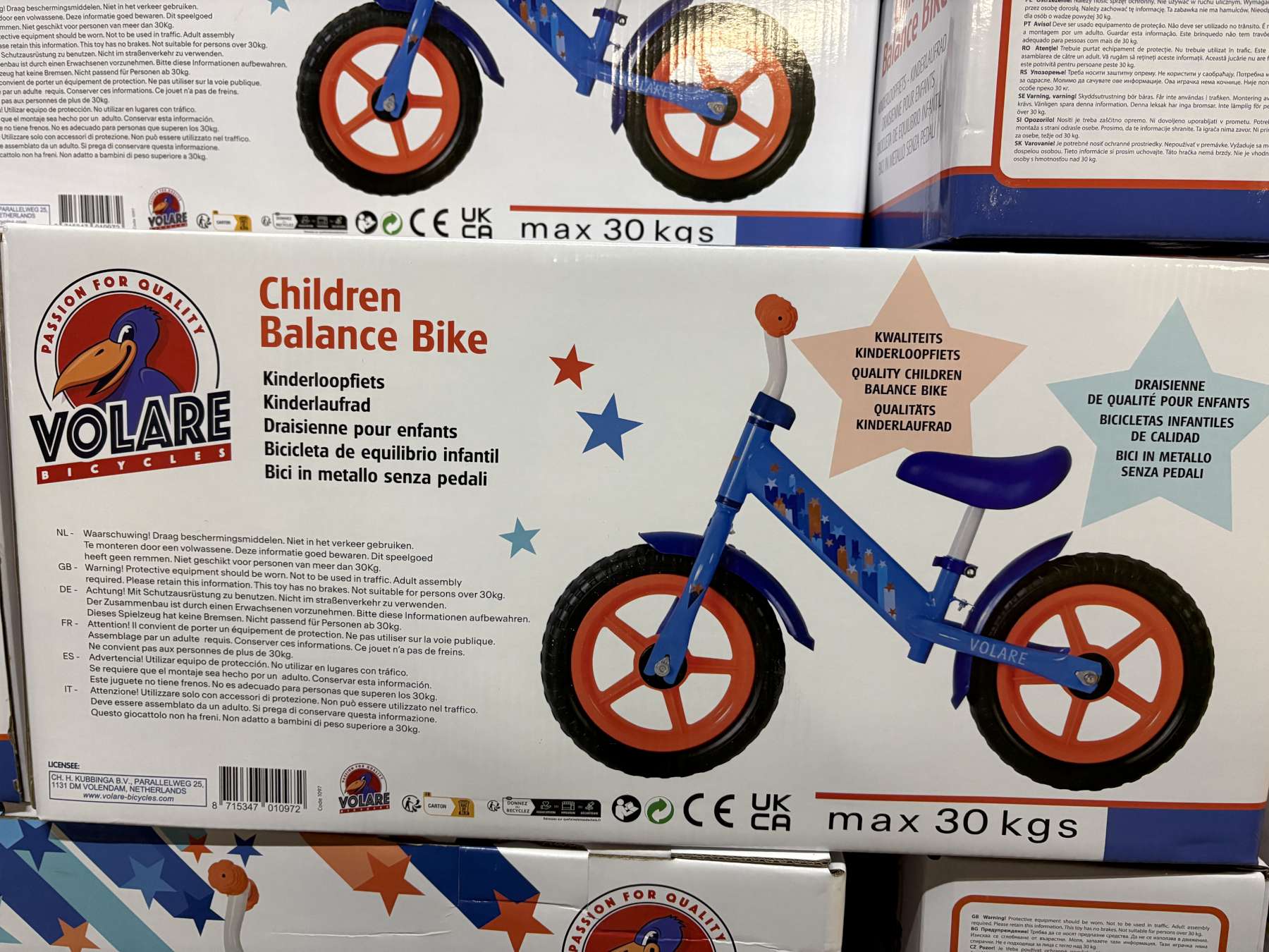 Bicicleta sin pedales Volare - azul