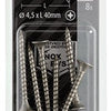 Mack 1019750 - tornillo para aglomerado cabeza vz acero inoxidable 8 piezas 4,5 x 40 mm | 10 piezas
