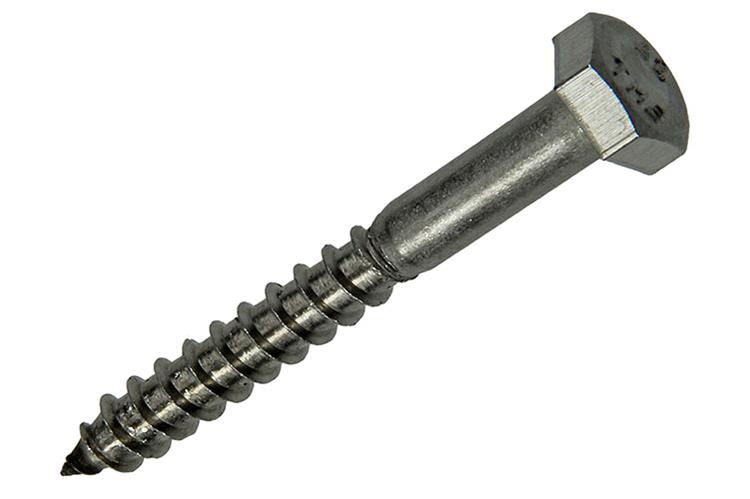 Mack 1019765 - perno roscado para madera acero inoxidable 4 piezas 6 x 50 mm | 10 piezas