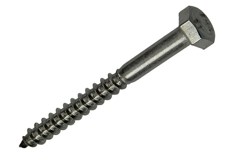 Mack 1019766 - perno roscado para madera acero inoxidable 3 piezas 6 x 60 mm | 10 piezas