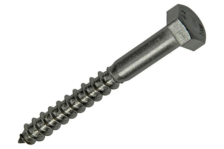 Mack 1019770 - perno roscado para madera acero inoxidable 2 piezas 8 x 70 mm | 10 piezas