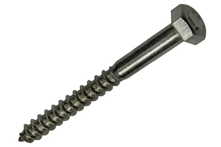 Mack 1019771 - perno roscado para madera acero inoxidable 1ud 8 x 80 mm | 10 piezas