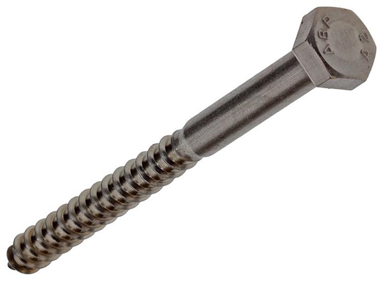 Mack 1019772 - perno roscado para madera acero inoxidable 1ud 8 x 100 mm | 10 piezas