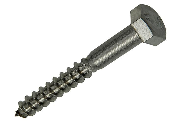 Mack 1019777 - perno roscado para madera acero inoxidable 1ud 10 x 80 mm | 10 piezas