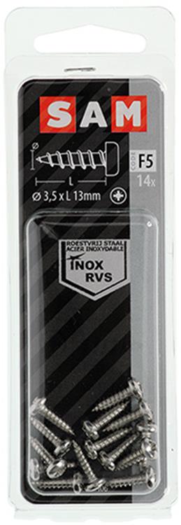 Mack 1019781 - tornillo autorroscante culata a2 14 piezas 3,5 x 13 mm | 10 piezas