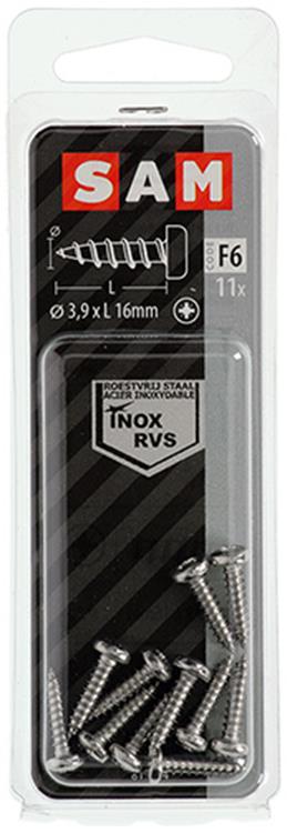 Mack 1019785 - tornillo autorroscante culata A2 11 piezas 3,9 x 16 mm | 10 piezas