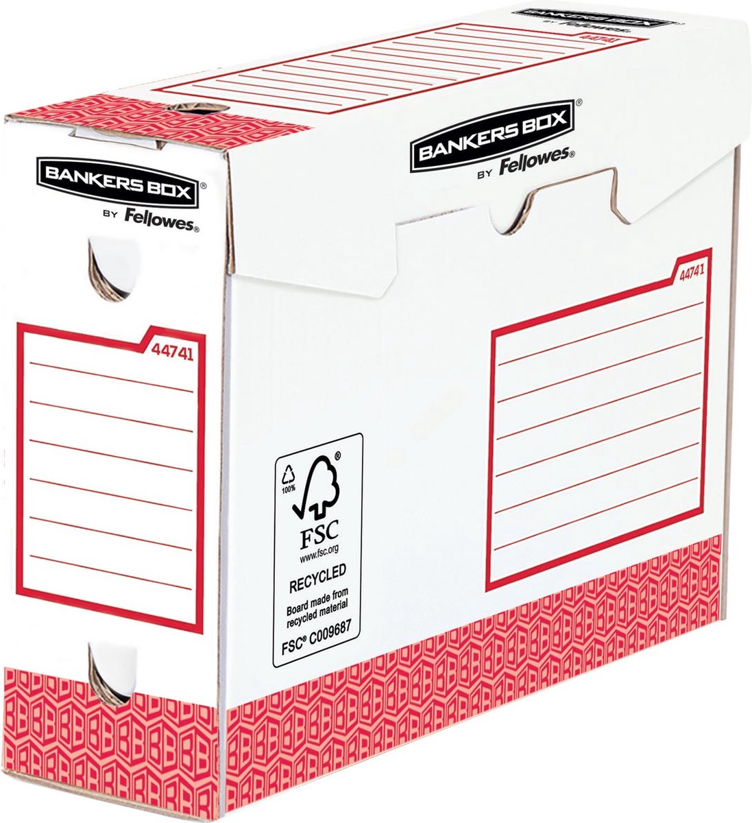 Bankers box cajas de archivo básicas 100 mm 9,5 x 24,5 x 33 cm, rojo, 20 piezas