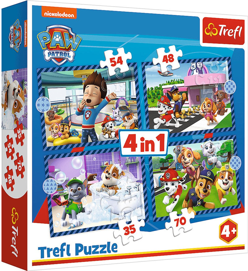 Puzzle senza marca 4 in 1 Paw Patrol 35+48+54+70 pezzi (6034650)
