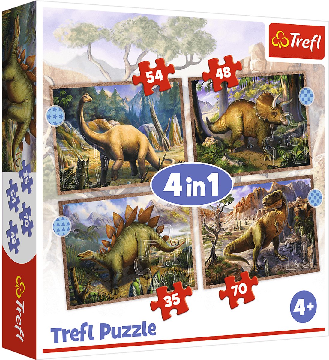 Trefl 4in1 - dinosauri interessanti