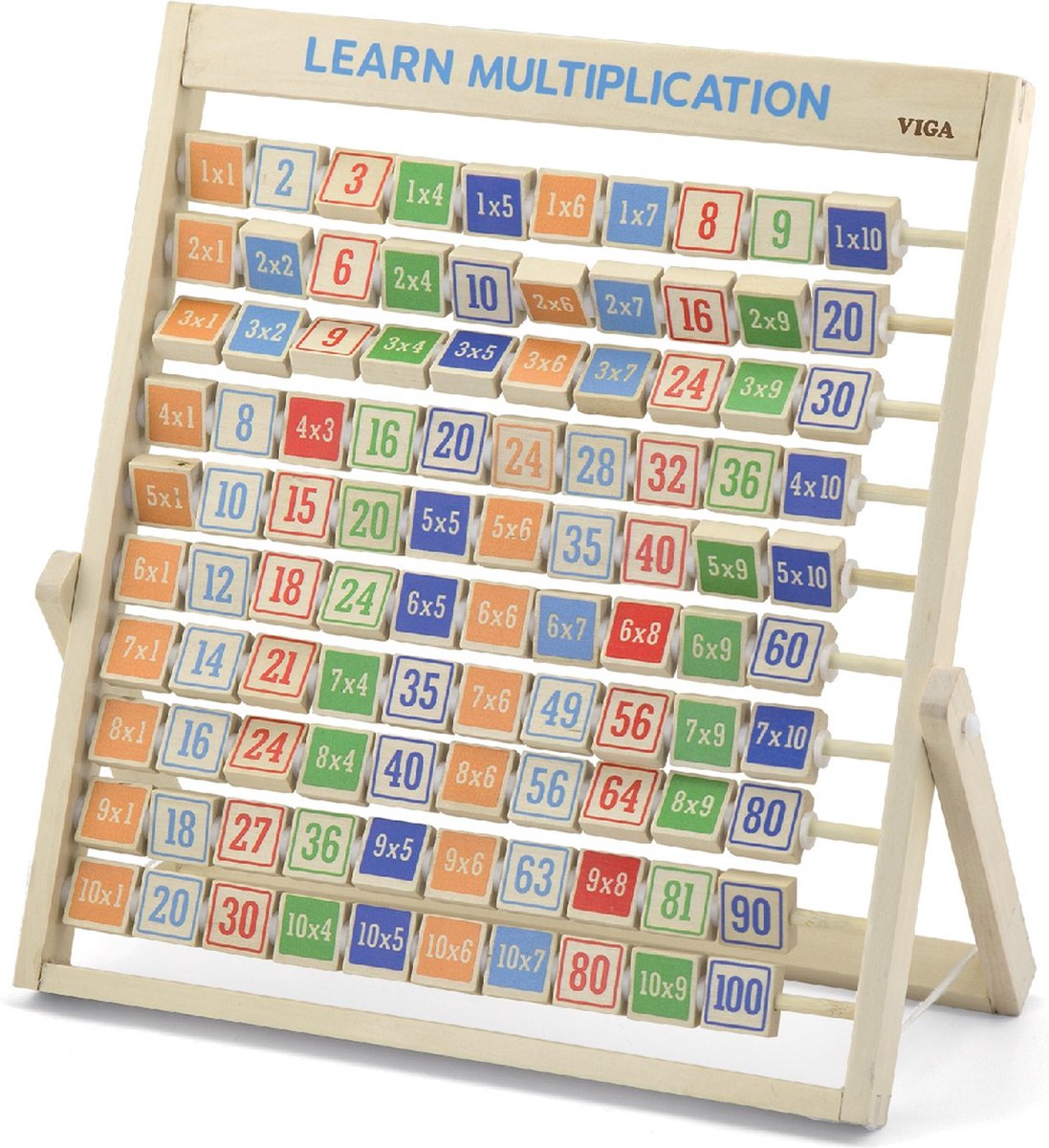 Vigatoys viga juguetes mesas de aprendizaje de matemáticas junior 32 x 36 cm madera