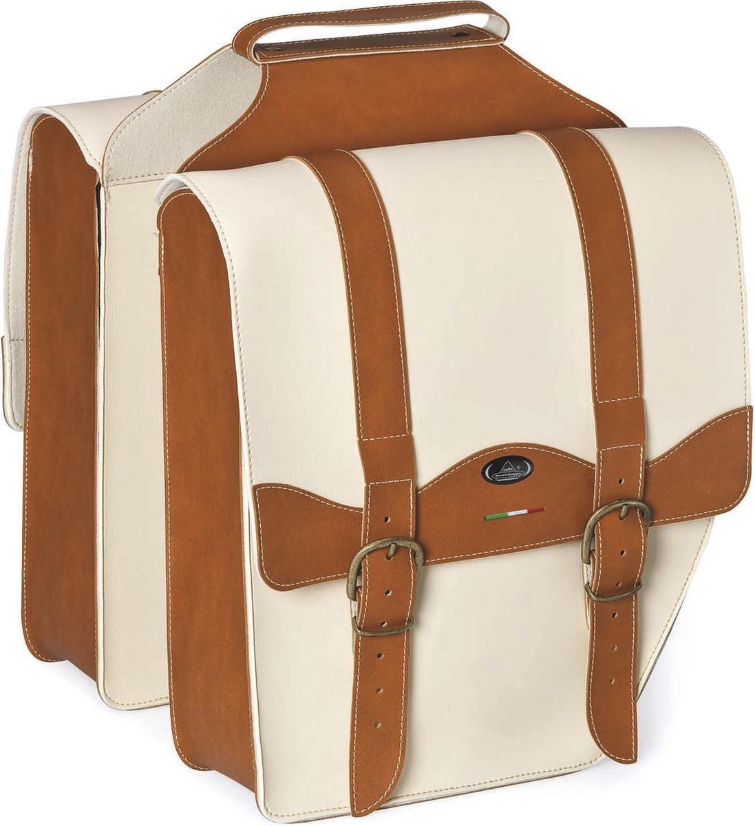SELLE MONTE GRAPPA Double Bag 17L CRUISER CREMA CINGAC VINTAGE