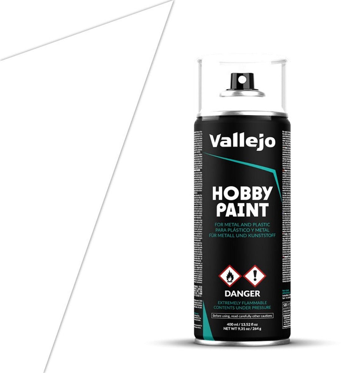 Vernice per hobby Vallejo - 28010 primer bianco - spray - bomboletta spray per vernice - 400 ml