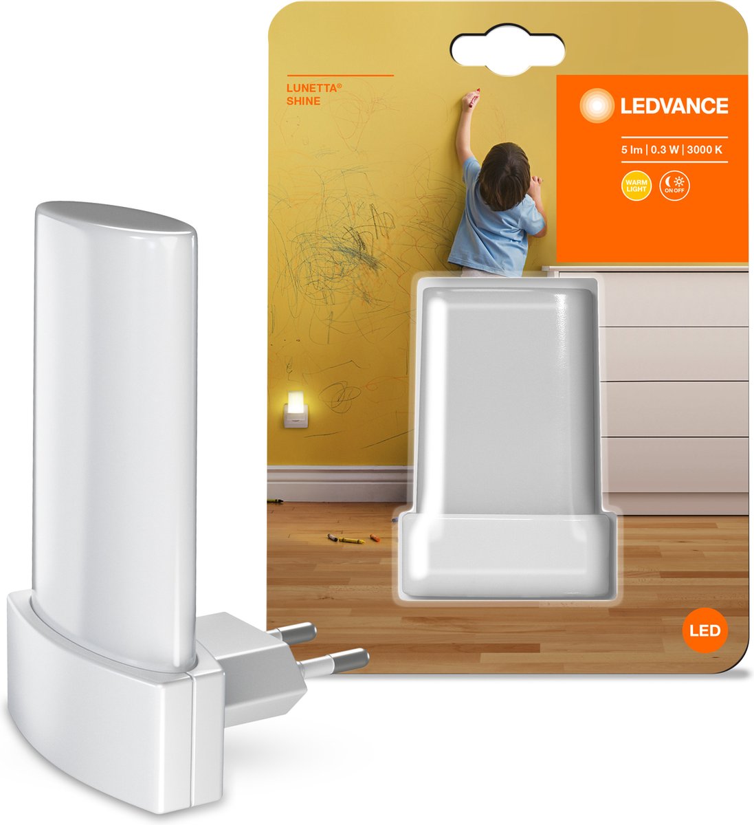 Luce notturna Ledvance LED: per presa, lunetta brillare -,28 W, 22-…24-V, bianco caldo, 3-K, materiale corpo: policarbonato (PC), IP2-