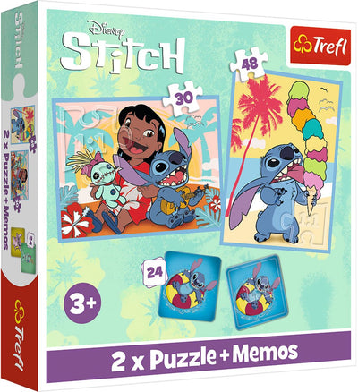 Puzzle Disney Stitch 30 e 48 pezzi e memory | 2 pezzi