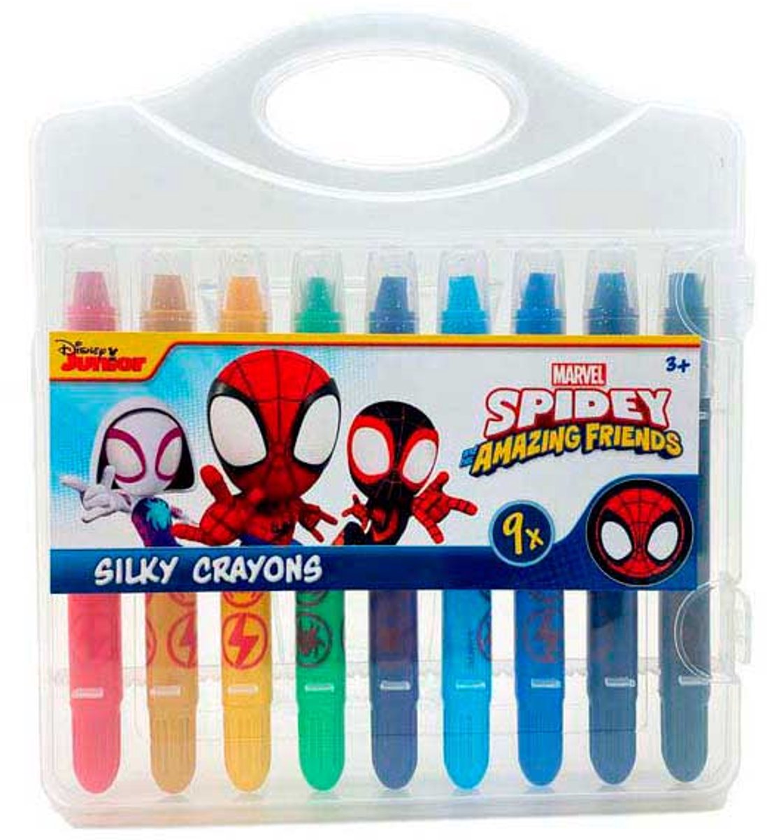 Pastelli gel setosi Disney Spidey - 9 pz