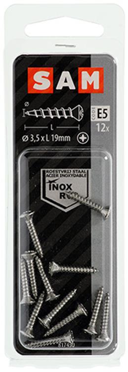 Mack 1019797 - tornillo autorroscante con cabeza esféricaa2 12uds 3,5 x 19 mm | 10 piezas