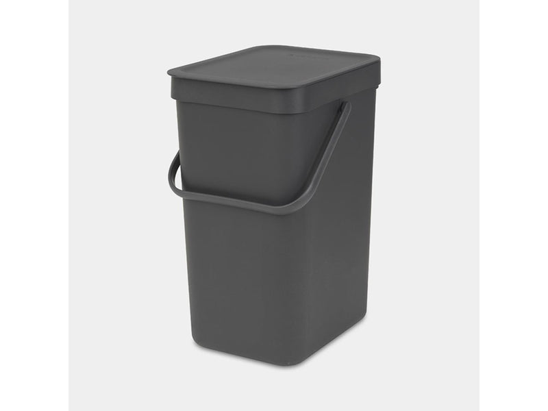Brabantia sort go afvalbak 12l grijs
