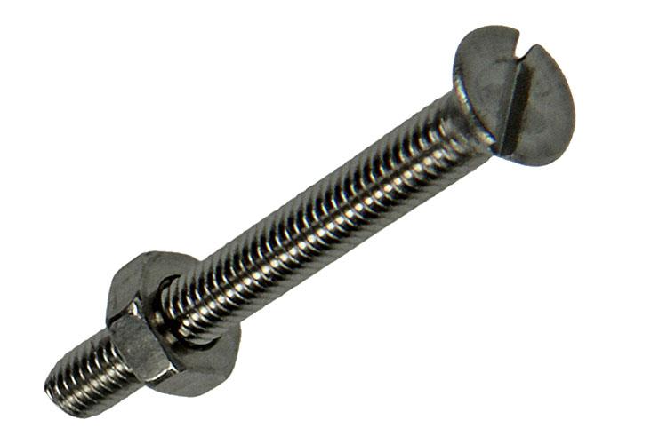 Mack 1019803 - tornillo metálico galvanizado. cabeza + tuerca acero inoxidable 15 pzs m3x25 | 10 piezas