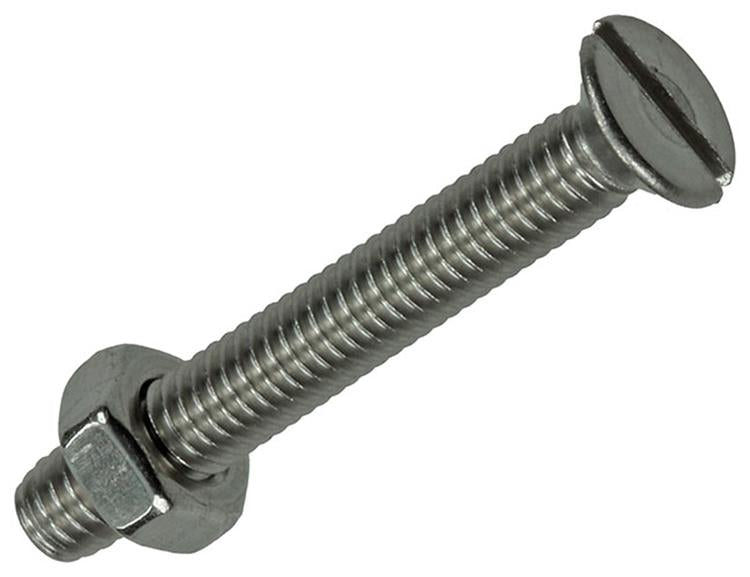 Mack 1019807 - tornillo metálico galvanizado. cabeza + tuerca acero inoxidable 10 pzs m4x30 | 10 piezas
