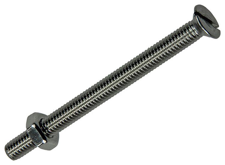 Mack 1019809 - tornillo metálico galvanizado. cabeza + tuerca acero inoxidable 7 pzs m4x50 | 10 piezas