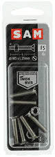 Mack 1019811 - tornillo metálico galvanizado. cabeza + tuerca acero inoxidable 6 pzs m5x25 | 10 piezas