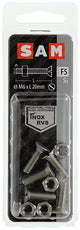 Mack 1019814 - tornillo metálico galvanizado. cabeza + tuerca acero inoxidable 5 pzs m6x20 | 10 piezas