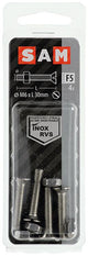Mack 1019815 - tornillo metálico galvanizado. cabeza + tuerca acero inoxidable 4 pzs m6x30 | 10 piezas