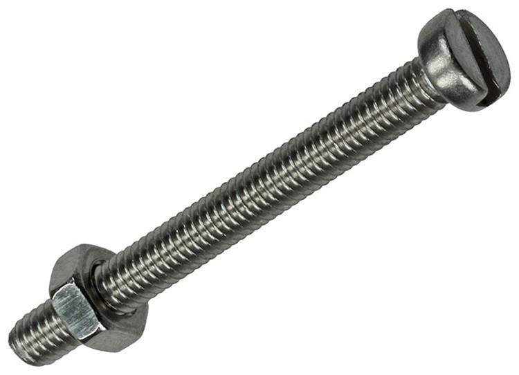 Mack 1019822 - cilindro de tornillo metálico. cabeza + tuerca acero inoxidable 8 pzs m4x40 | 10 piezas