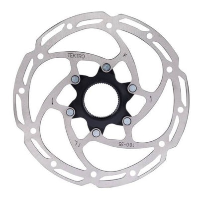 Tektro schijfrem rotor tr180-35 ø180mm, centerlock, zilver