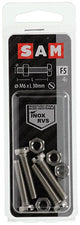 Mack 1019830 - cilindro de tornillo metálico. cabeza + tuerca acero inoxidable 4 pzs m6x30 | 10 piezas